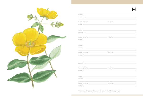 Royal Horticultural Society Desk Address Book